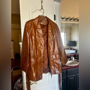 Genuine leather jacket (brown) by Tribal, women’s size 8